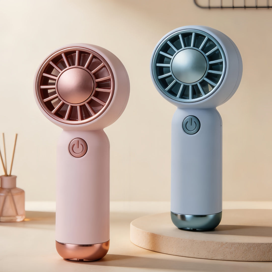 Damer Bærbar Mini-Ventilator med USB-ladefunksjon og ergonomisk design Skanto