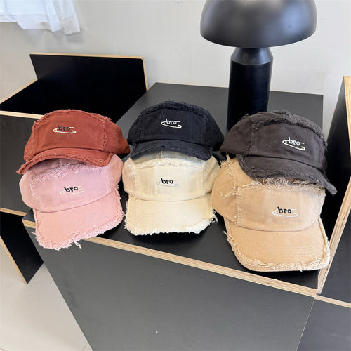 Herre Slitt Denim Snapback Caps Skanto