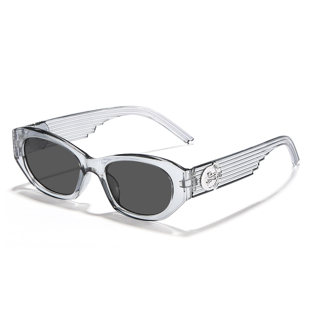 Dame Designer-solbrille i elegant transparent design Skanto