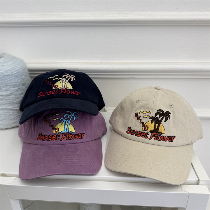 Kvinne Casual Brodert Baseball Caps Skanto