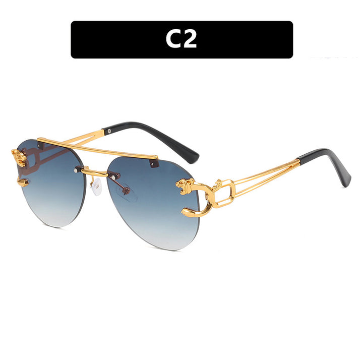 Women's unusual round sunglasses with decorative details Skanto
