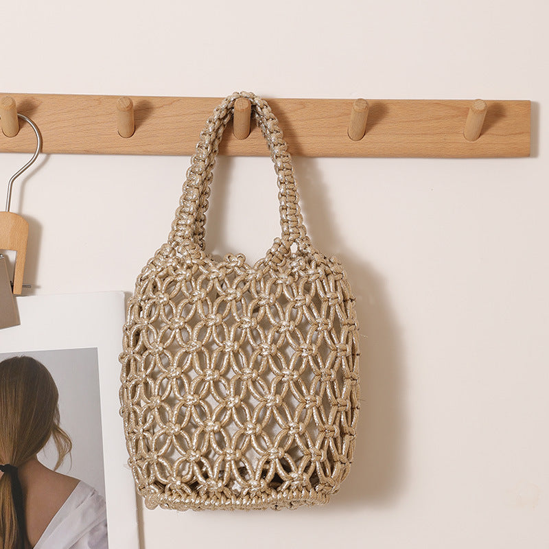 Trendy Shopper Bag with Unique Net Design Skanto