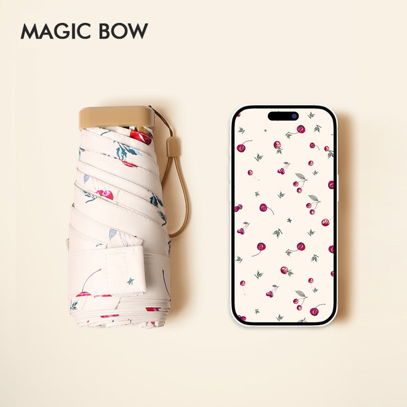 Dame floral sammenleggbare paraply Skanto