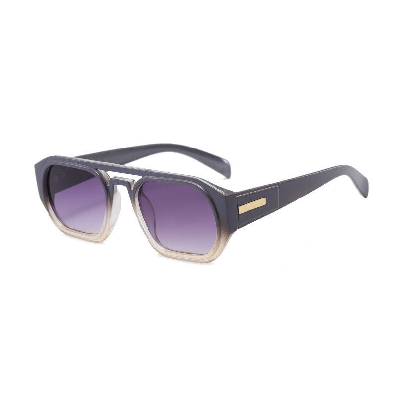 Women's fashionable rectangular glasses with elegant metal accent Skanto
