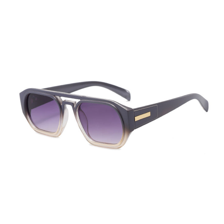 Women's fashionable rectangular glasses with elegant metal accent Skanto