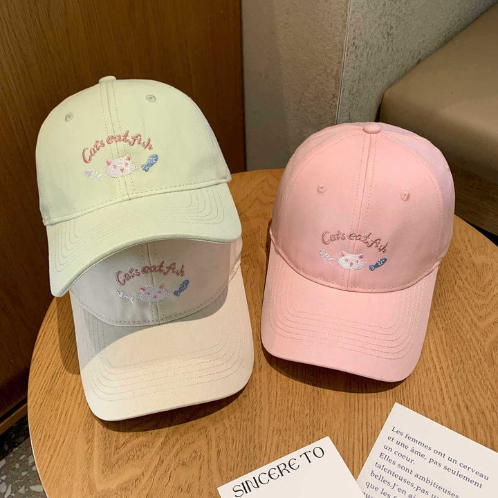 Kvinnebrodert katt-tema baseball cap Skanto