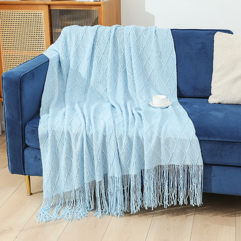 Damer cozy strikket teppe Skanto