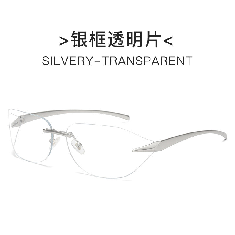 Dame futuristisk solbrille med elegant minimalistisk design Skanto