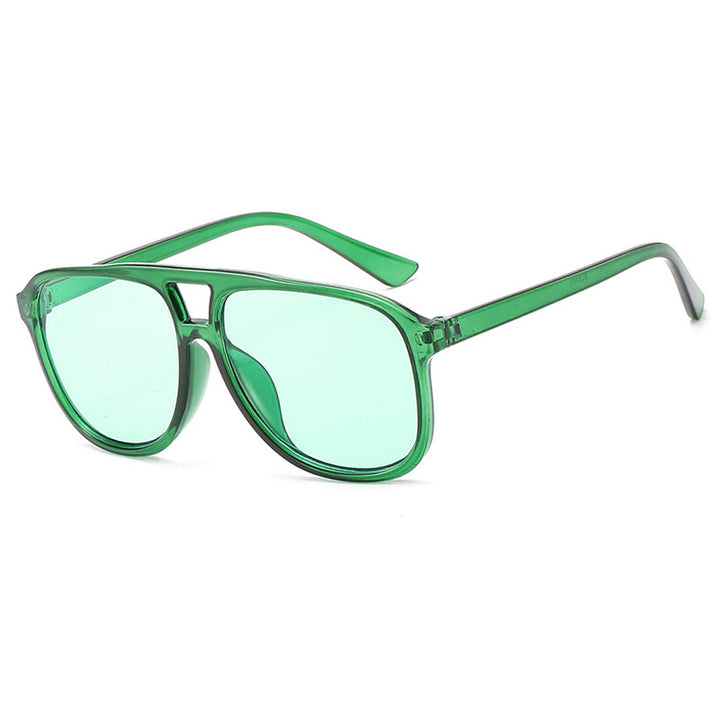 Women's fashionable sunglasses with transparent frame and blue lenses Skanto