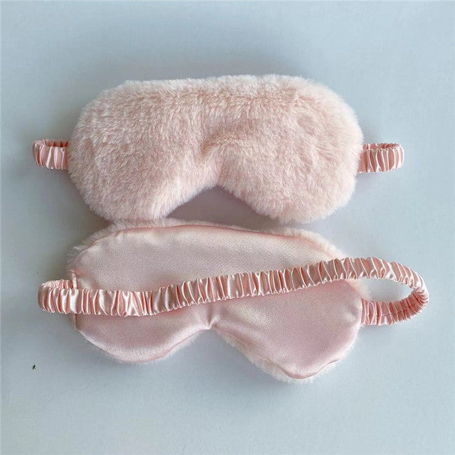 Dame nan myk Plüsch søvnmask med ergonomisk polstring og elastisk komfortbånd Skanto
