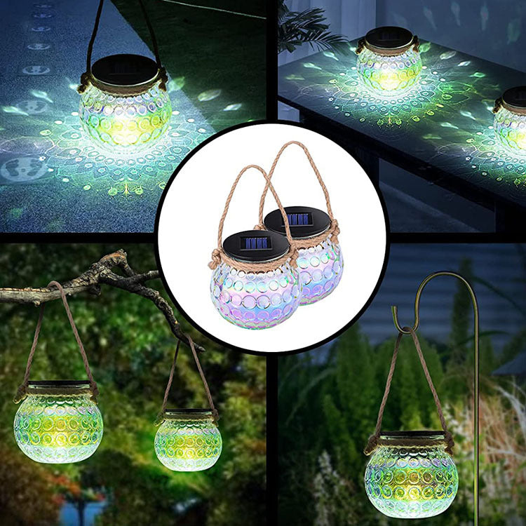 Skanto | Solar Cracked Glass Bottle LED Ute Dekorativ Hengende Lys