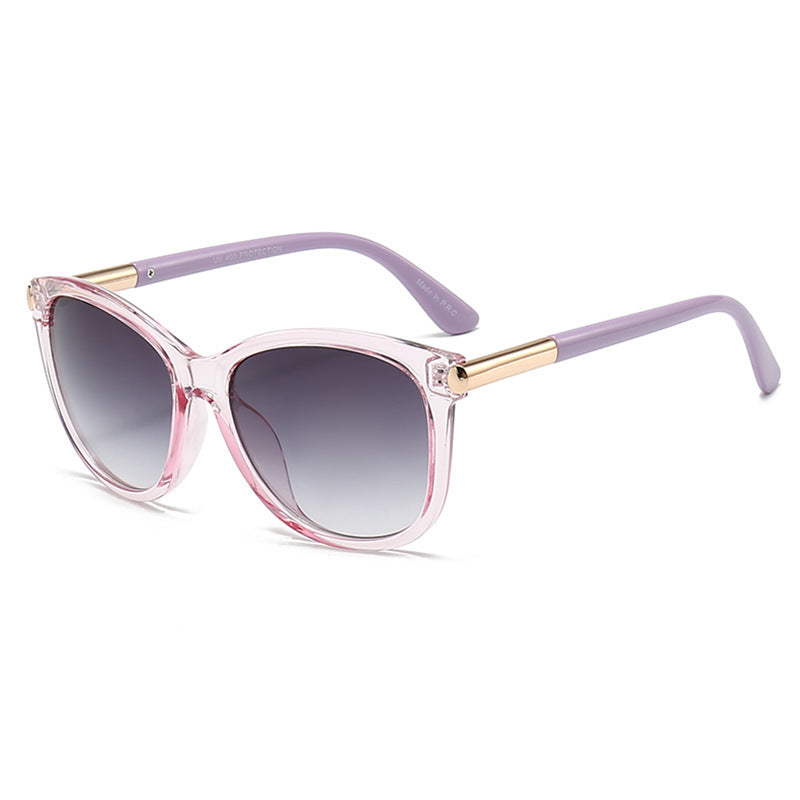 Dame Elegant Oversized Solbrille med stilfull ramme Skanto