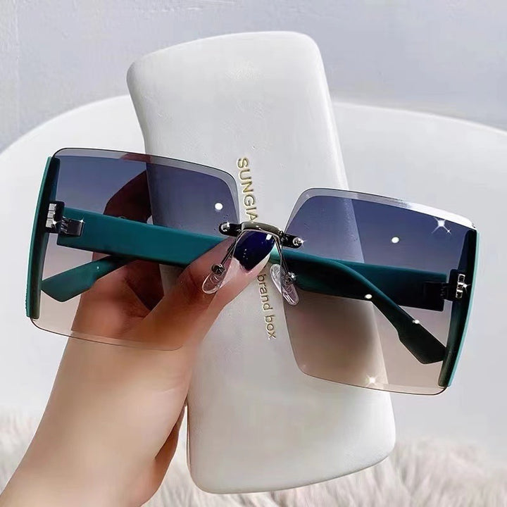 Dame oversized kvadratisk solbrille med uv-beskyttelse Skanto