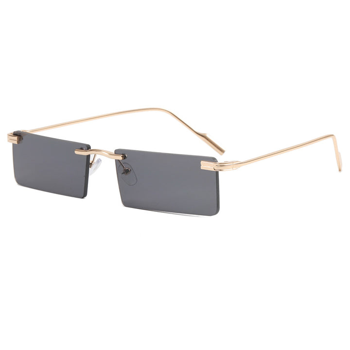 Damer Elegant Rektangulær Solbrille med Elegant Metallramme Skanto