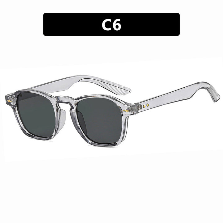 Women's fashionable rectangular glasses with transparent frame Skanto