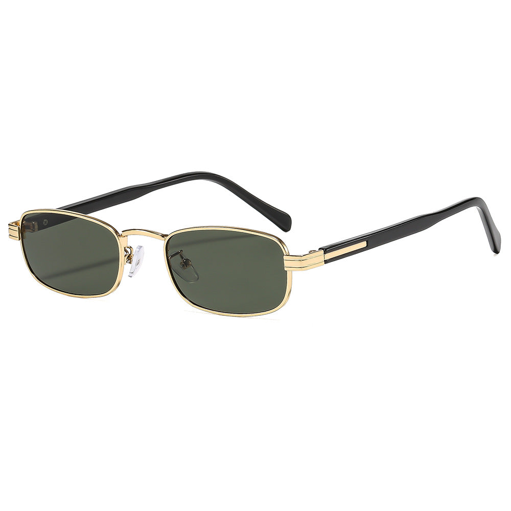 Women's fashionable sunglasses with stylish metal frame and orange lenses Skanto