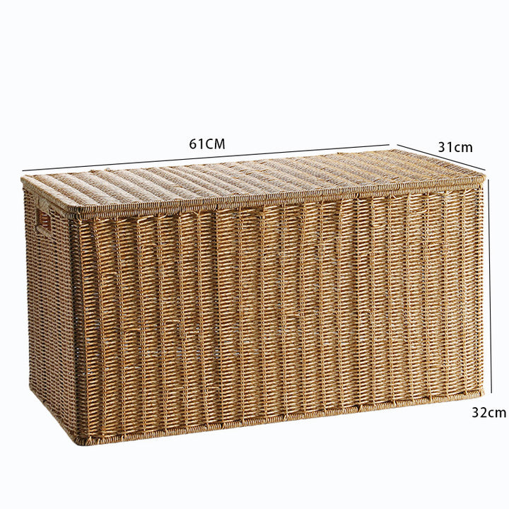 Unisex oppbevaringskurv laget av naturlig materiale med praktiske håndtak Skanto