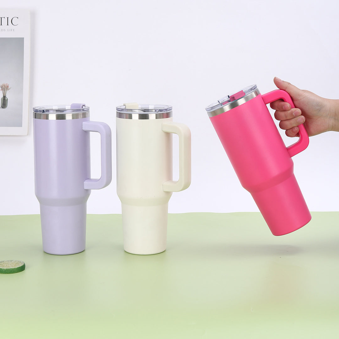 Kvinne Høy- kvalitet Termisk Kopp med Ergonomisk Håndtak og Leak-Proof Lokk Skanto