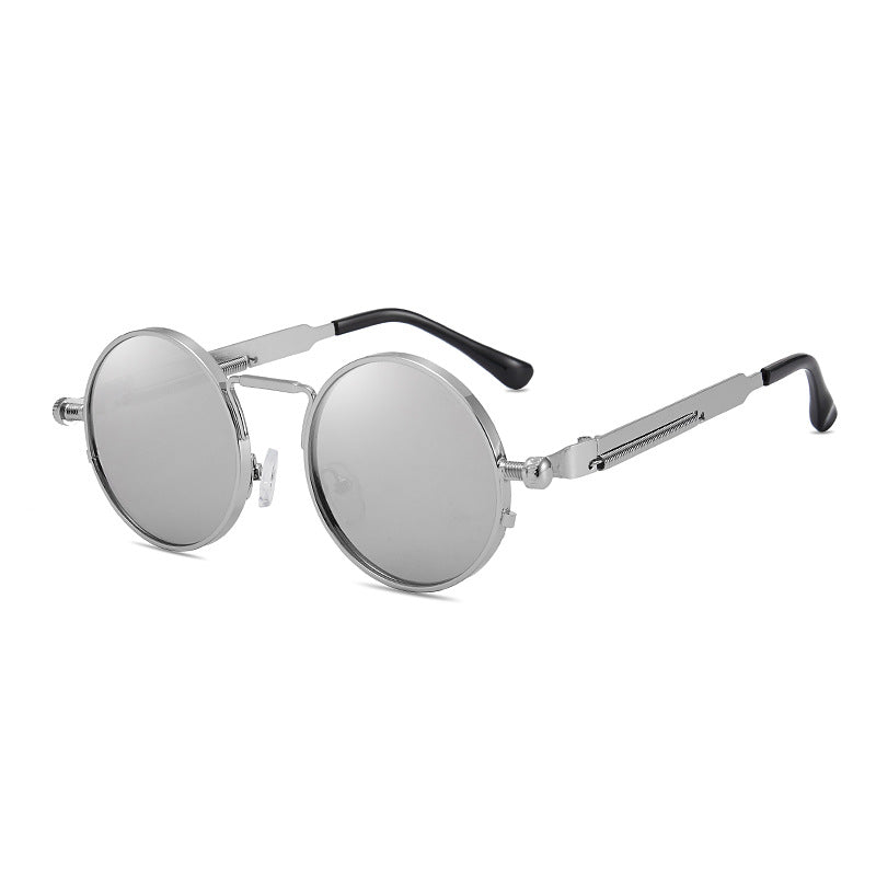 Dame elegant rund metallbrille Skanto