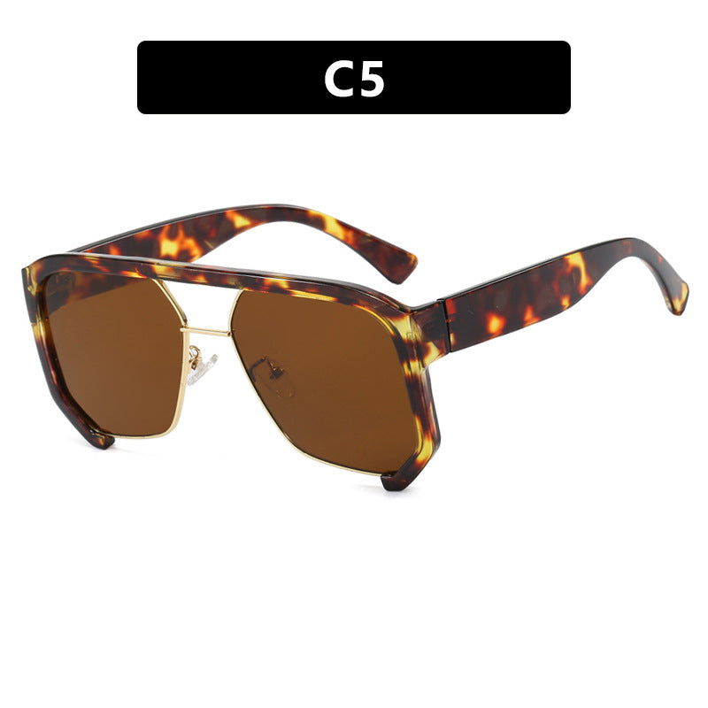 Skanto Women's Fashionable Oversized Sunglasses with Elegant, Faceted Frame Construction Skanto