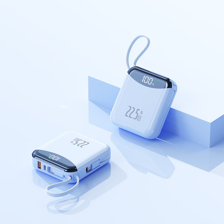 Høyytelses powerbank med digitalt ladetall og kompakt design Skanto