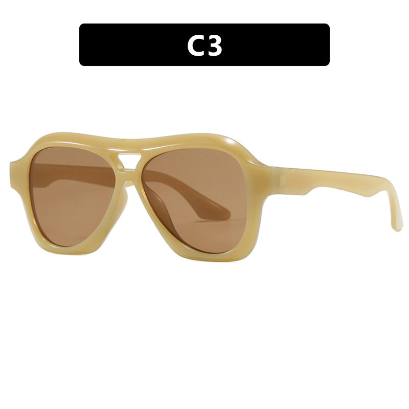 Women's fashion sunglasses in innovative design with wide frame Skanto