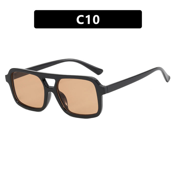 Women's modern square sunglasses with protective UV filter and transparent frame Skanto