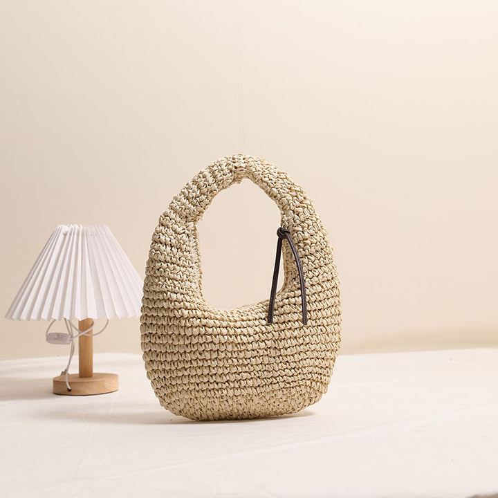 Handmade basket bag in modern hobo style Skanto