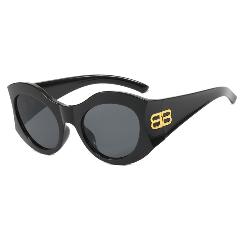 Women's Stylish Cat-Eye Sunglasses with High-Gloss Design and Protective Lenses Skanto