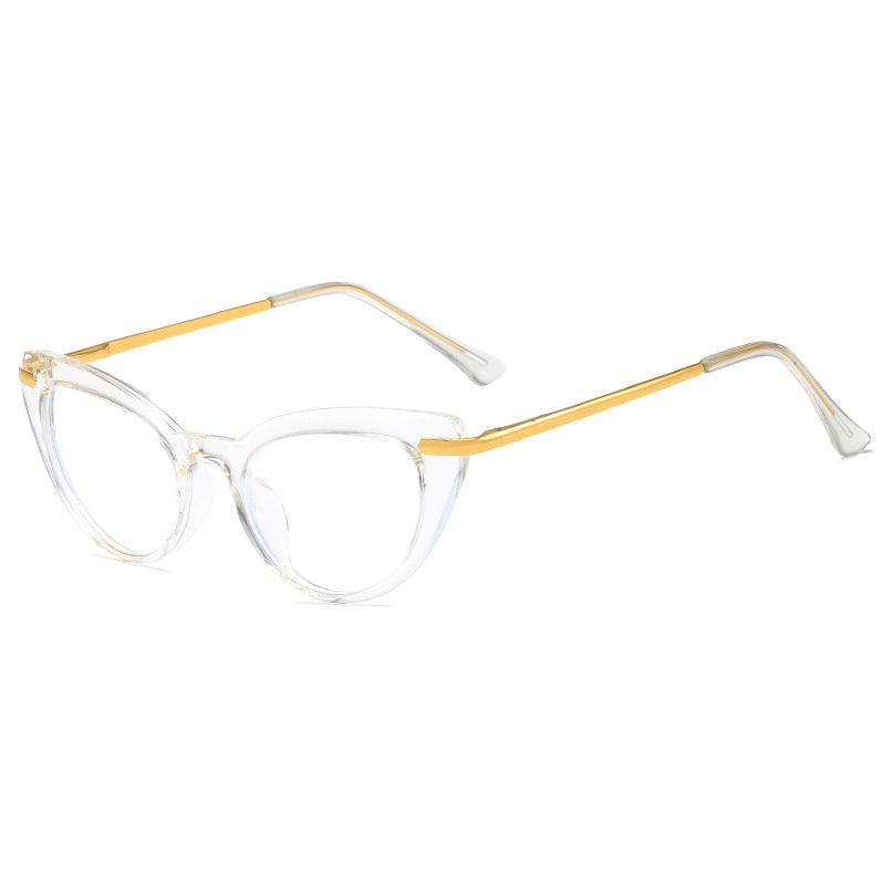 Dame Cat-Eye solbriller med glitrende metalramme Skanto