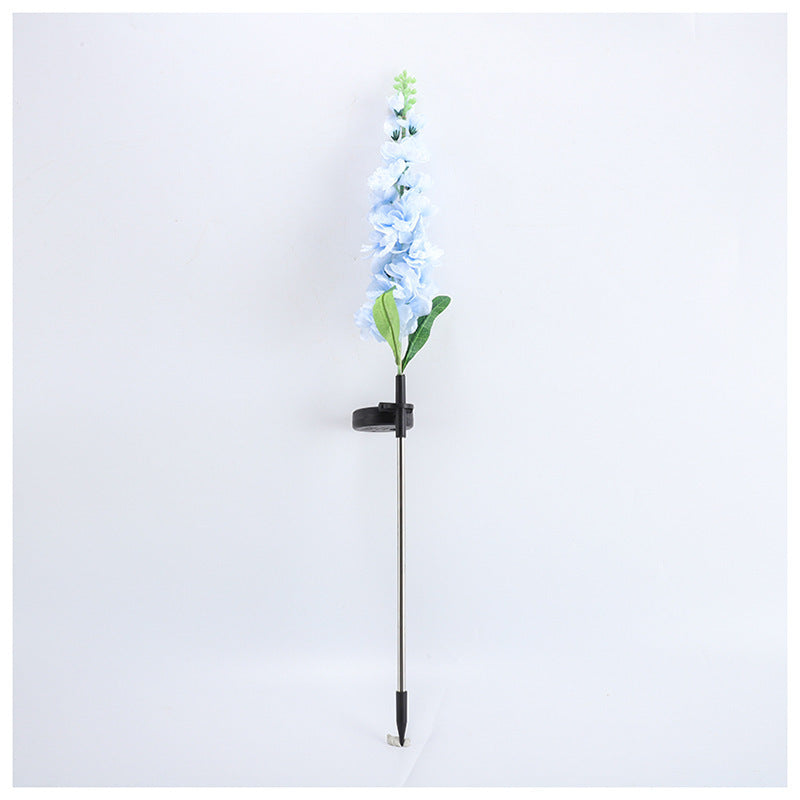 Høy kunstig delphinium blomsterstake med justerbar metallbakke og avtakbar klem Skanto