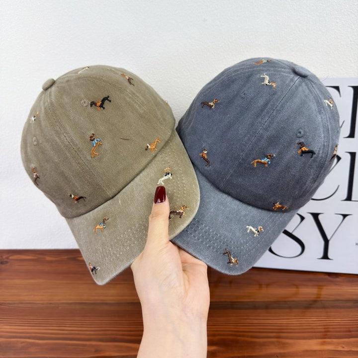 Unisex Brodert Hundetema Baseball Cap Skanto