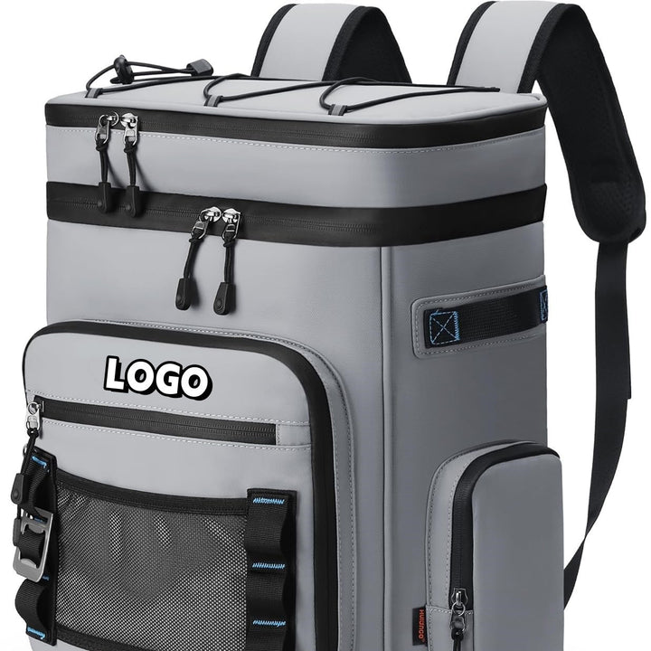 Unisex insulated food and cooler backpack with multiple pockets, padded straps, and water-repellent coating Skanto