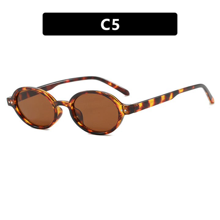 Women's modern oval sunglasses with unusual frame Skanto