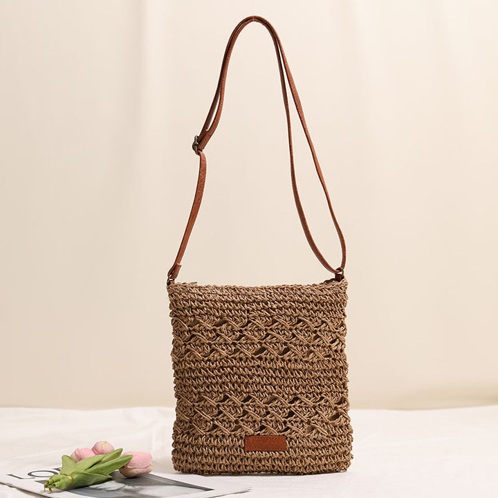 Hand-knotted shoulder bag in elegant design Skanto