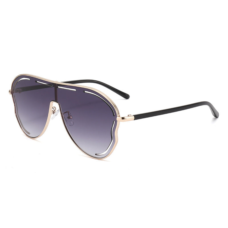 Menn's Aviator-Style Shield Sunglasses Skanto