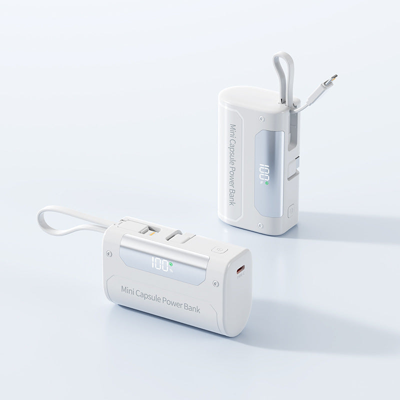 Kompakt Mini-Powerbank med Digital LED-display Skanto