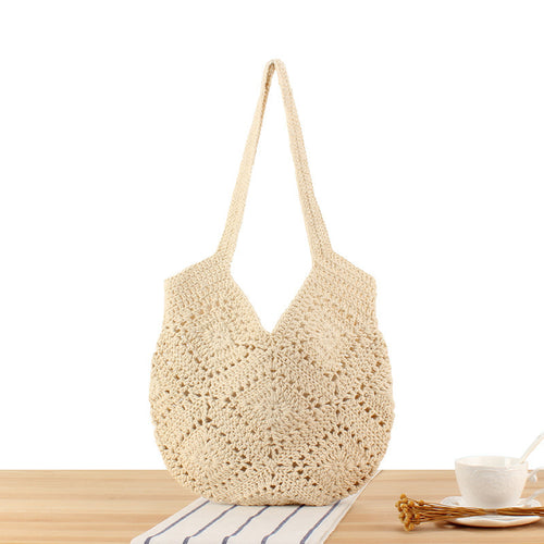 Hand-knotted tote bags with unique pattern Skanto