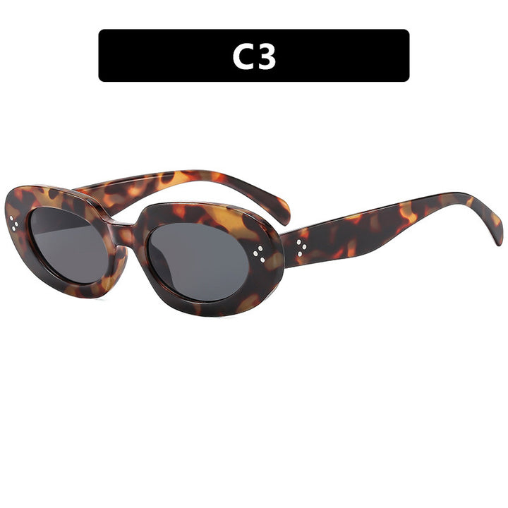 Women's Fashionable Sunglasses with Unique Oval Frame and Protective Lenses Skanto