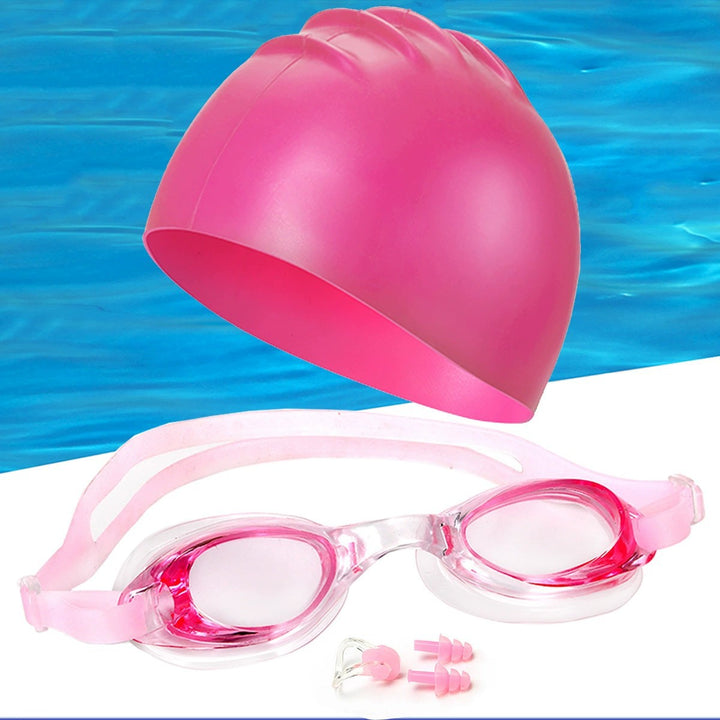 Svømmesett med ergonomisk svømmebrille og pålitelig badehette Skanto