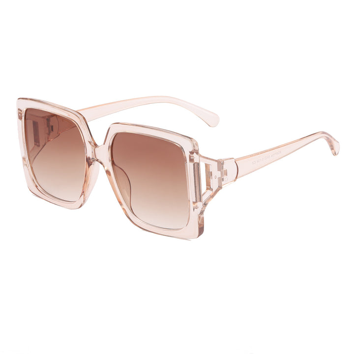 Dame modische oversized solbrille med gradient-innfatninger Skanto