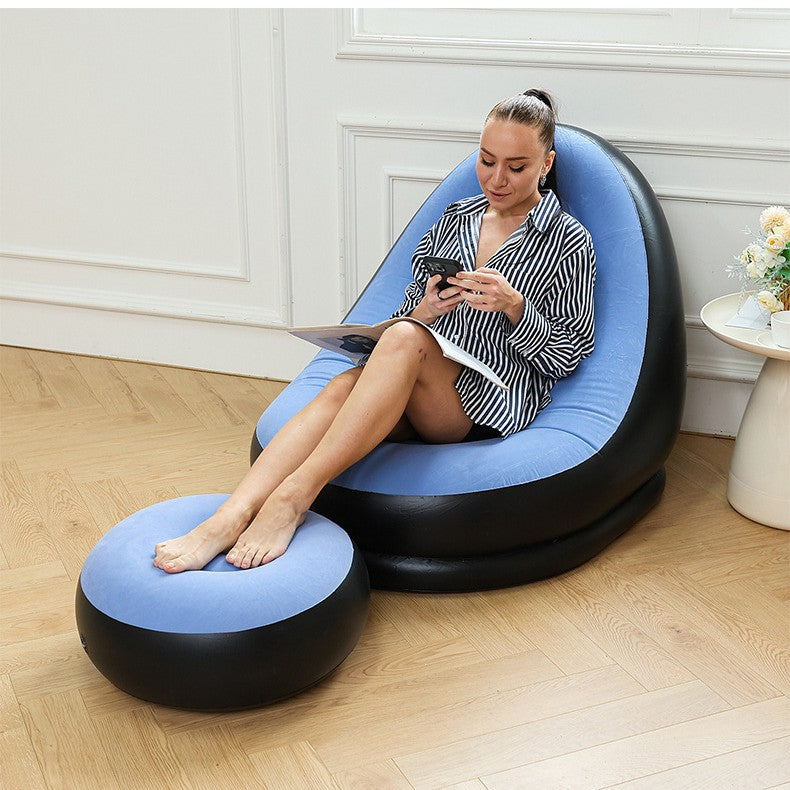 Kvinne oppblåsbar komfortsofa med ergonomisk ryggstøtte Skanto