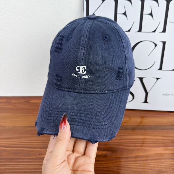 Unisex Slittet Denim Caps Skanto