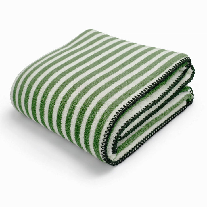 Dame varm komfortabel fleece-teppe med elegant stripe-struktur Skanto