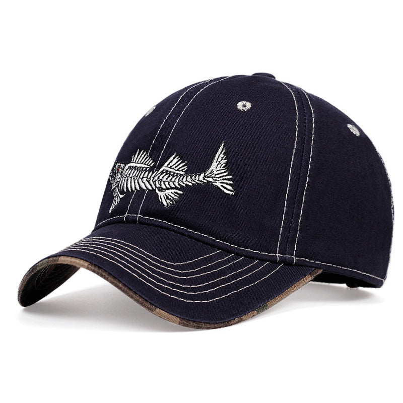 Menns Brodert Fisketema Baseball Caps Skanto