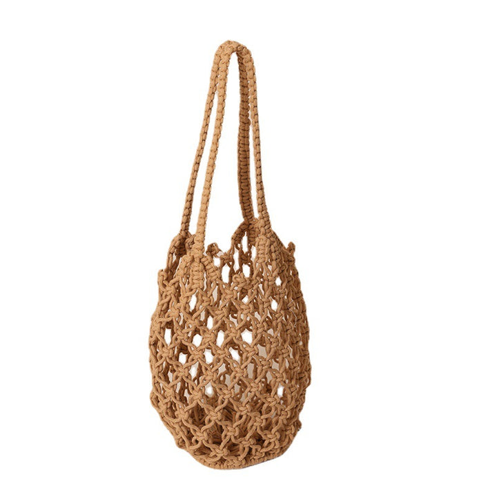 Macrame Tote Bag with Unique Drawstring Skanto