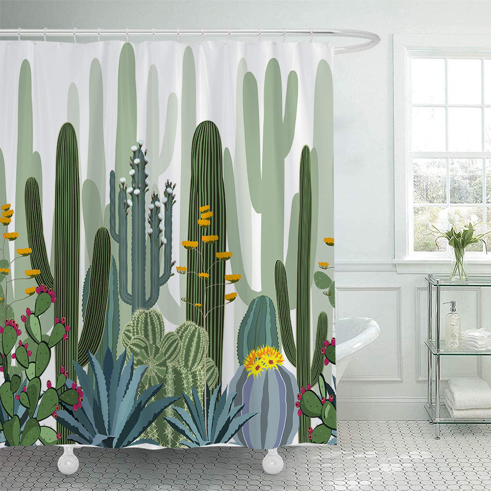 Cactus Garden-tema Duschgardin Skanto