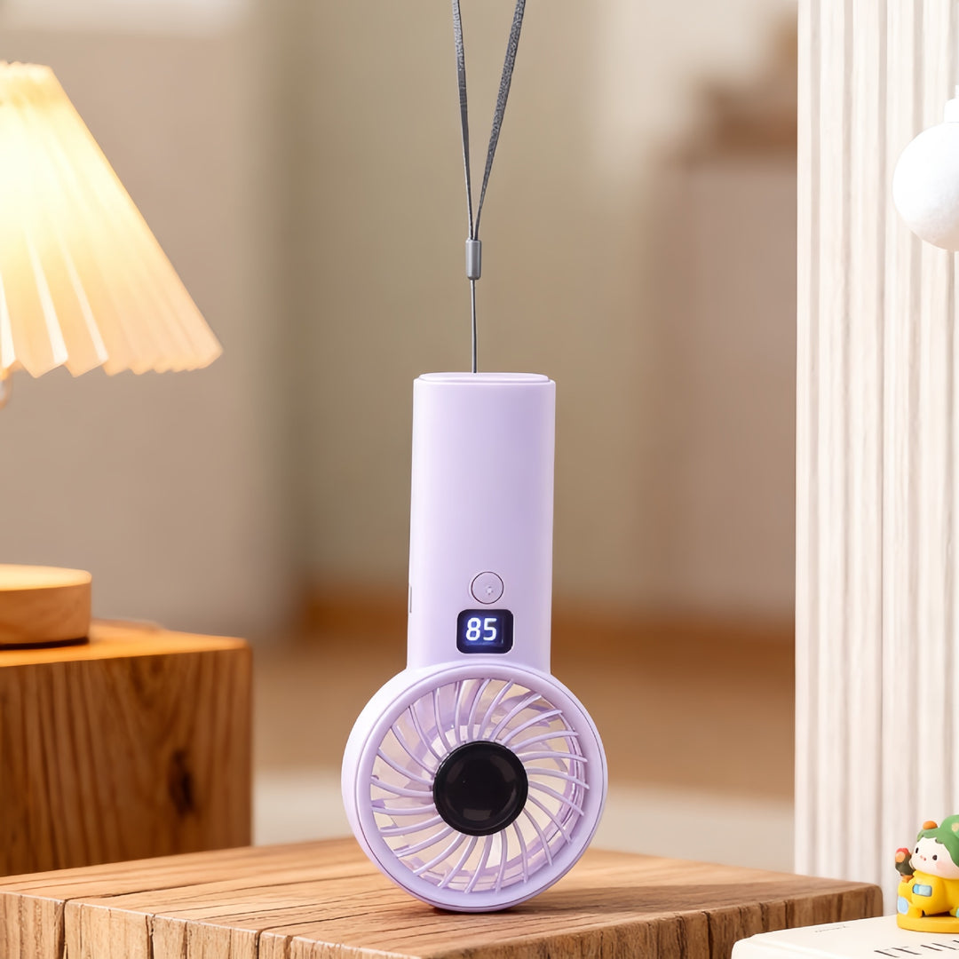 Dame Bærbar Håndvifte med LED-skjerm og lett design Skanto