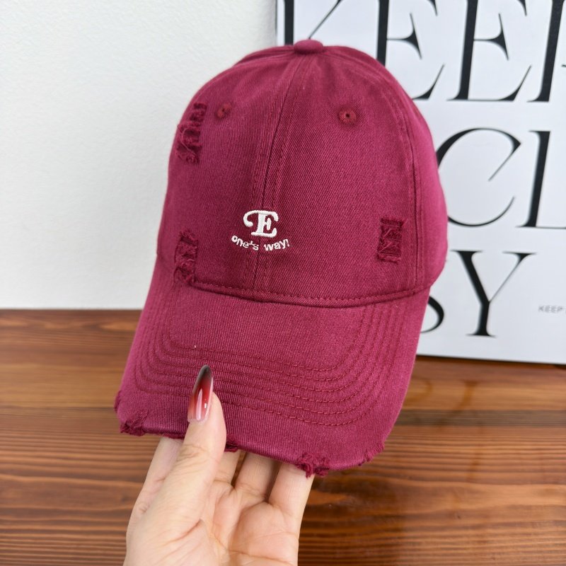 Unisex Slittet Denim Caps Skanto