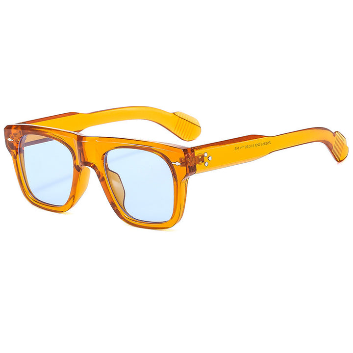 Dame solbrille i urbant stil med gule glass Skanto